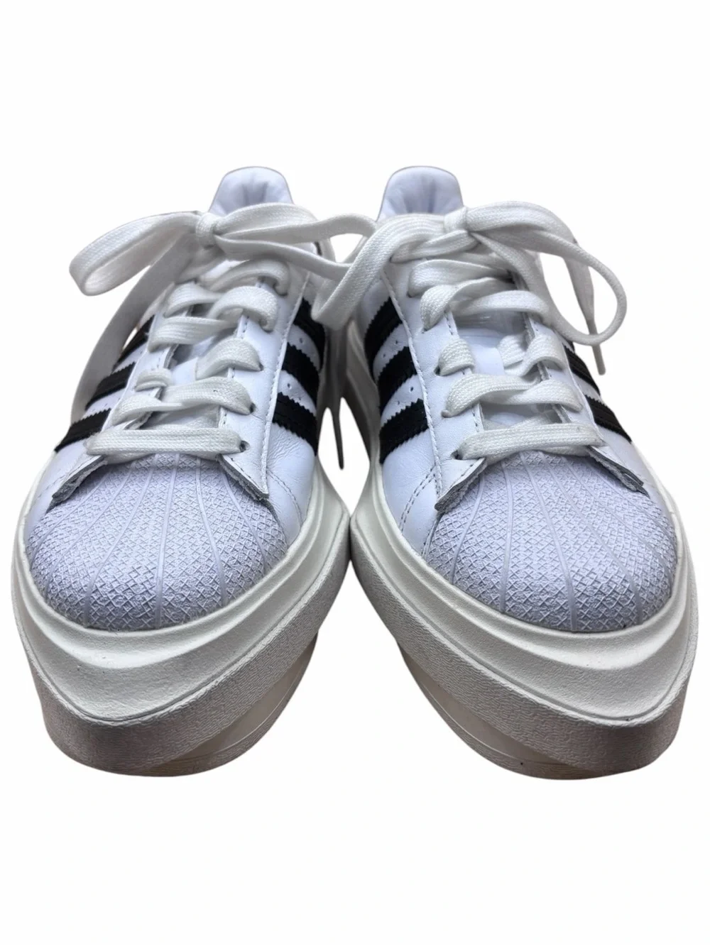 Adidas x Beyoncé Superstar Platform Sneakers White/Black Leather Women’s Size 7